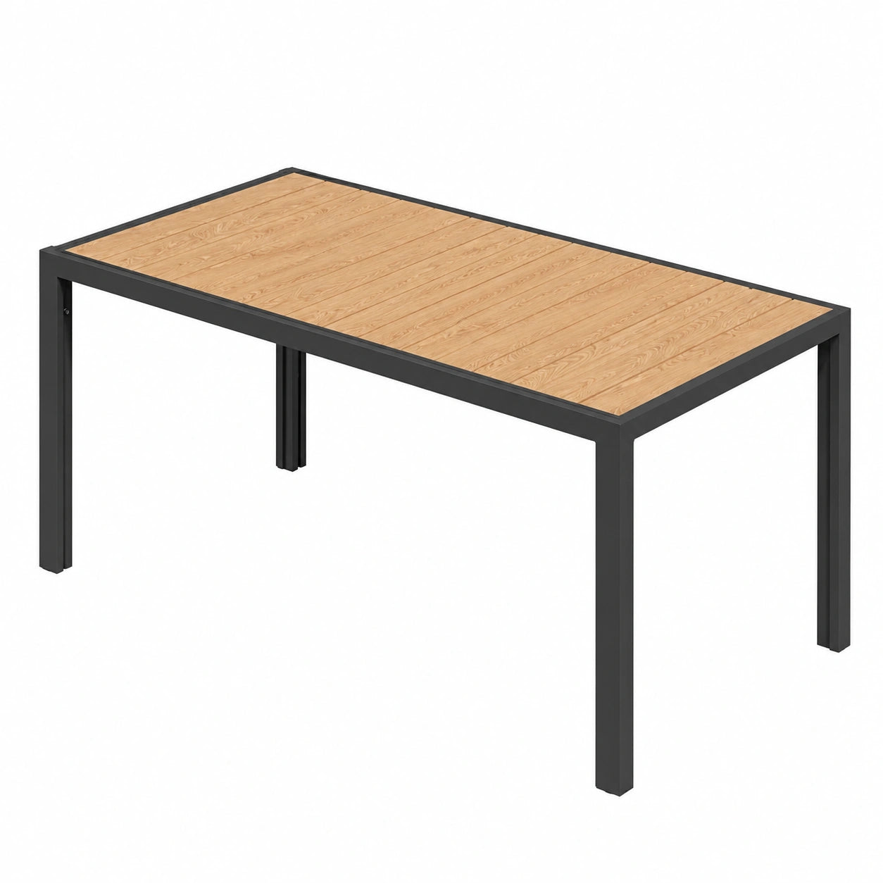 Tavolo Esterno JUMMICO in Alluminio Antiruggine 150x80x74cm, 6-8 Persone, Resistente alle Intemperie