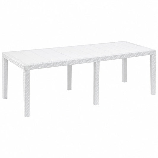 Tavolo allungabile da giardino in rattan bianco - Made in Italy