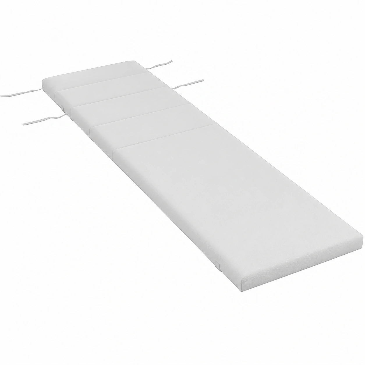 Cuscino per Lettino Prendisole con Poggiatesta Impermeabile in Poliestere, Grigio Chiaro