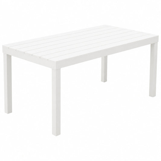 Tavolo Quadrato Sumatra in Tessuto Bianco 138x80x8 cm