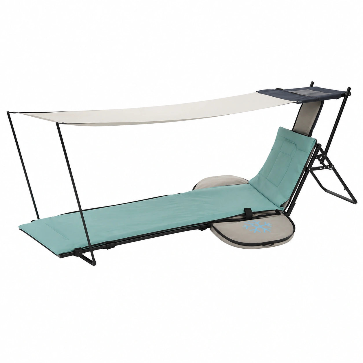 Zaino Lettino SunBack 35L con Parasole Integrato, Sdraio Trasformabile per Spiaggia e Campeggio, Brevettato