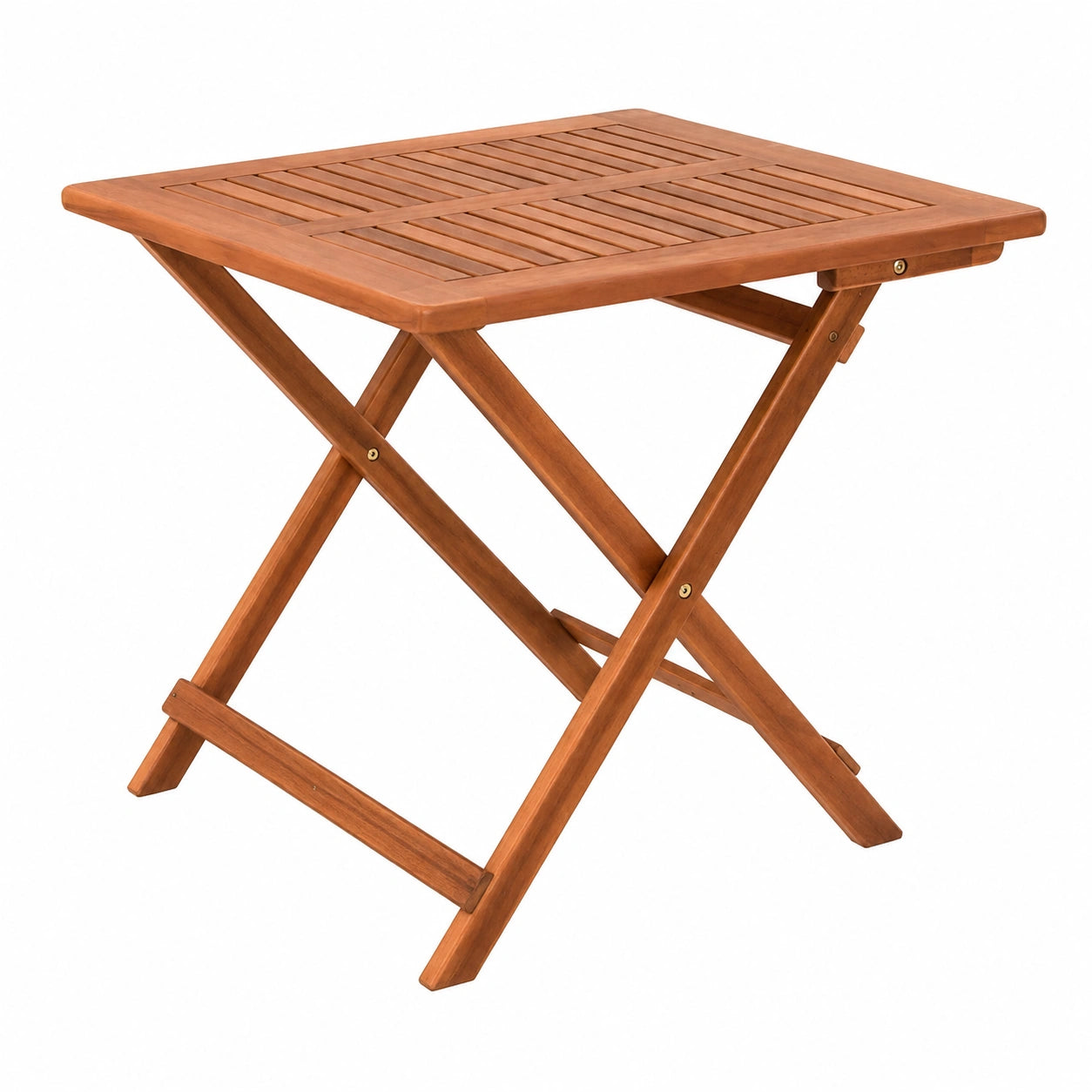 Tavolino da Esterno Pieghevole in Acacia 70x70 cm per Balcone e Terrazza