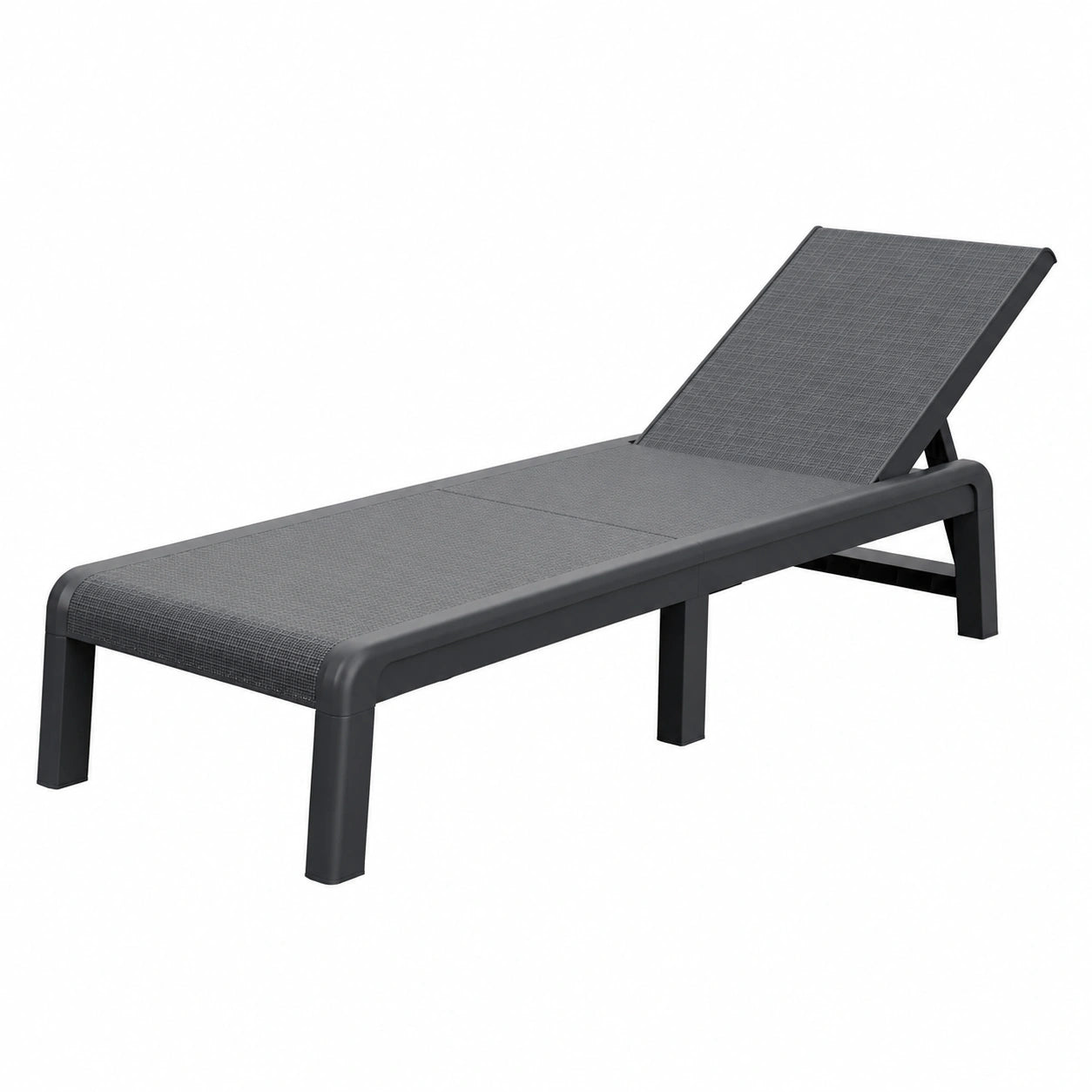 Sdraio Pieghevole Keter Palma per Giardino e Balcone, 187,5x58x29 cm, Colore Grafite