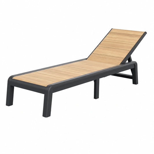 Lettino Pieghevole da Giardino Keter Avon Effetto Legno, Marrone