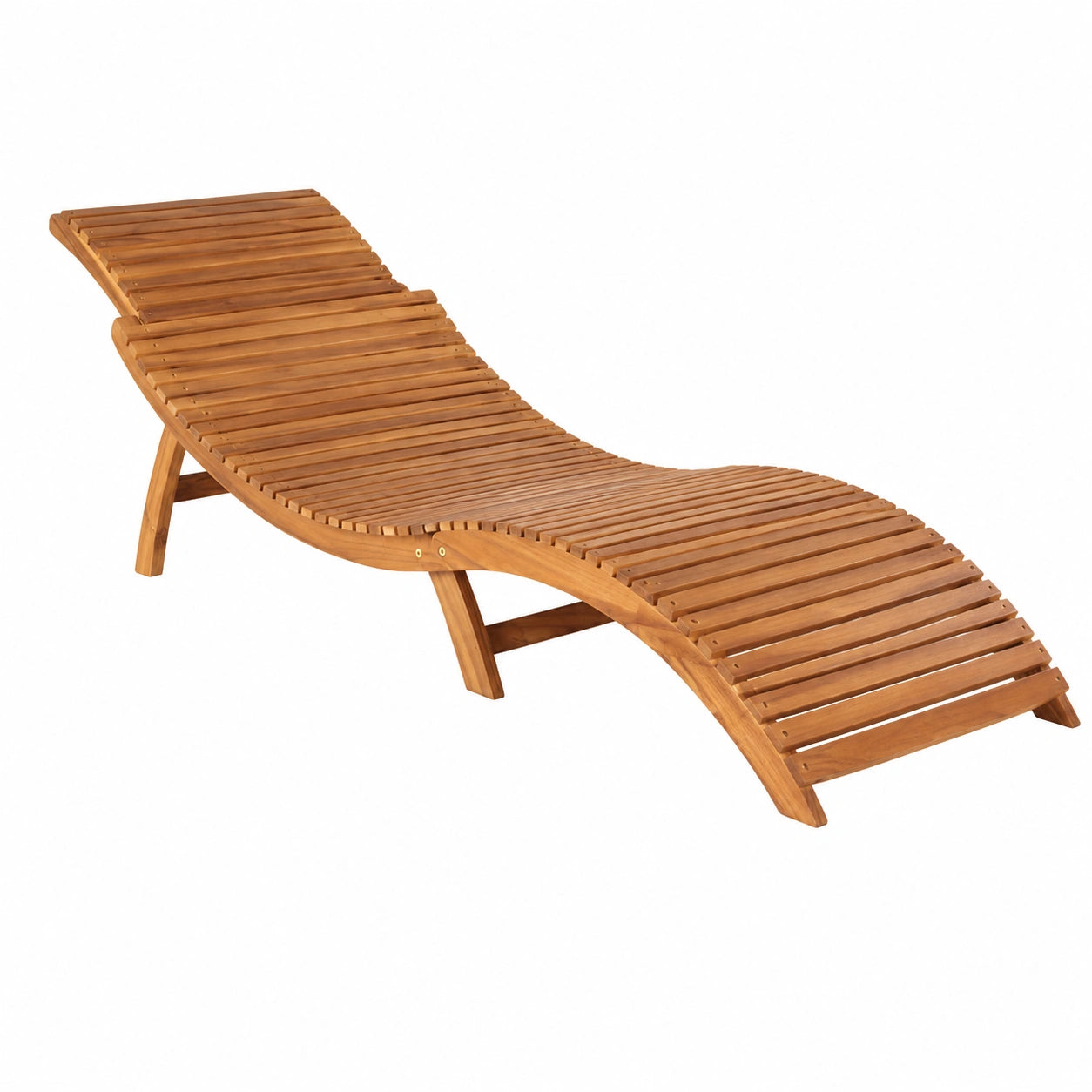 Set di 2 Lettini Prendisole in Acacia FSC Pieghevoli ed Ergonomici