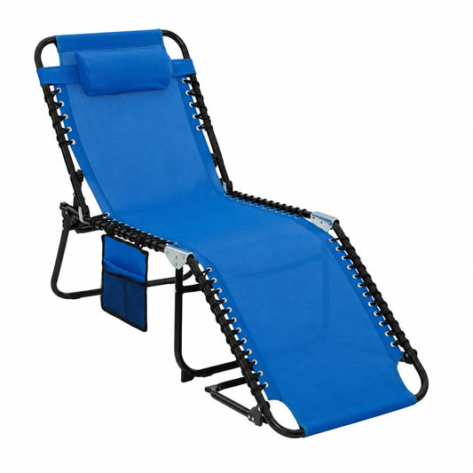 Sedia Sdraio Pieghevole GIANTEX con Schienale Regolabile, Ideale per Esterni, Giardino e Viaggi